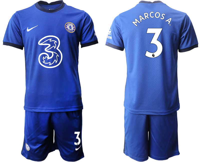 Men 2020-2021 club Chelsea home #3 blue Soccer Jerseys->chelsea jersey->Soccer Club Jersey